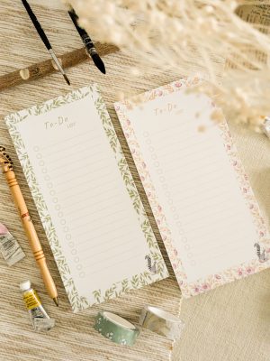Photos montrant les deux bloc To Do list de la collection "Au détour d'une saison"