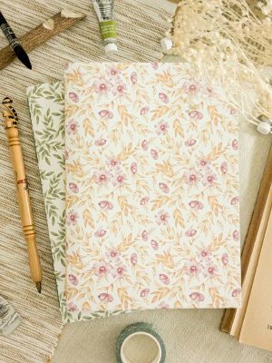 Photo montrant les deux carnets de notes A5 de la collection "Au détour d'une saison".
