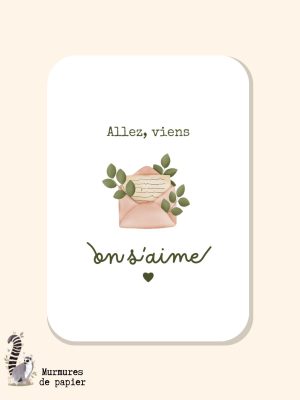 Carte postale – « Allez viens, on s’aime »