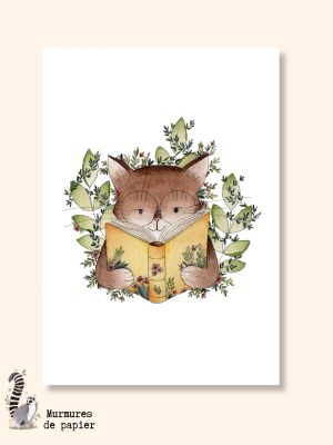 Affiche "Jardin du Chat Lecteur"